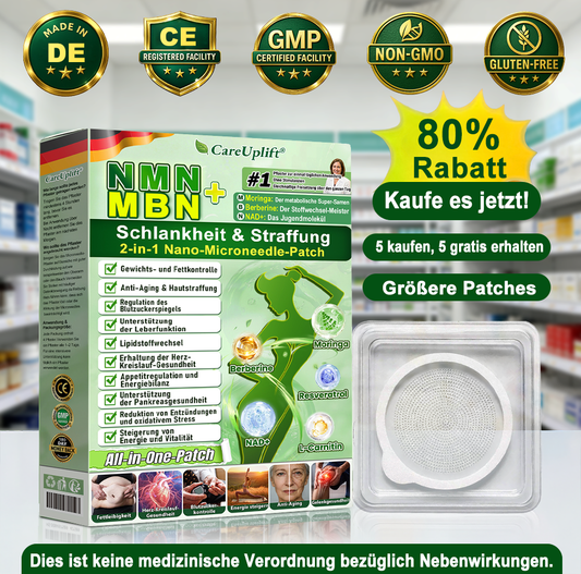 🇩🇪 𝐎𝐟𝐟𝐢𝐜𝐢𝐚𝐥𝐞𝐫 𝐃𝐞𝐮𝐭𝐬𝐜𝐡𝐥𝐚𝐧𝐝-𝐒𝐡𝐨𝐩 | 🧑‍⚕️🩺 𝐂𝐚𝐫𝐞𝐔𝐩𝐥𝐢𝐟𝐭® Moringa · Berberin × NAD+ 𝟏𝟎-𝐢𝐧-𝟏 𝐀𝐝𝐯𝐚𝐧𝐜𝐞𝐝 𝐍𝐚𝐧𝐨-𝐌𝐢𝐤𝐫𝐨𝐧𝐚𝐝𝐞𝐥-𝐏𝐚𝐭𝐜𝐡 — 𝐄𝐢𝐧𝐦𝐚𝐥 𝐭ä𝐠𝐥𝐢𝐜𝐡, 𝐬𝐢𝐜𝐡𝐭𝐛𝐚𝐫𝐞 𝐄𝐫𝐠𝐞𝐛𝐧𝐢𝐬𝐬𝐞 𝐢𝐧 𝟕 𝐓𝐚𝐠𝐞𝐧